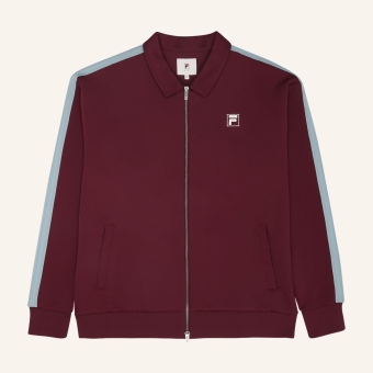 [ FILA ]★Cable Knit Jacket Fila COMO relaxed taped track jacket - red | FILA Official