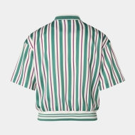 Fila LASSANCE striped cropped satin polo full-zip shirt Bild 6