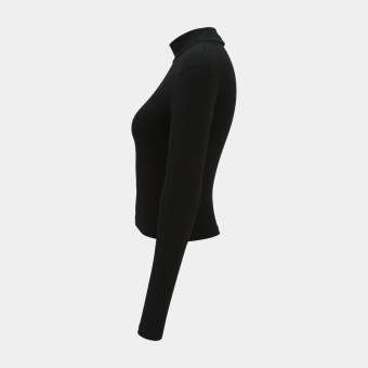 ☆LECYTO☆ Fabric Mix Neck Zip UpBlack LECYTO】Fabric Mix Neck Zip Up ☆男女共用☆追跡可能
