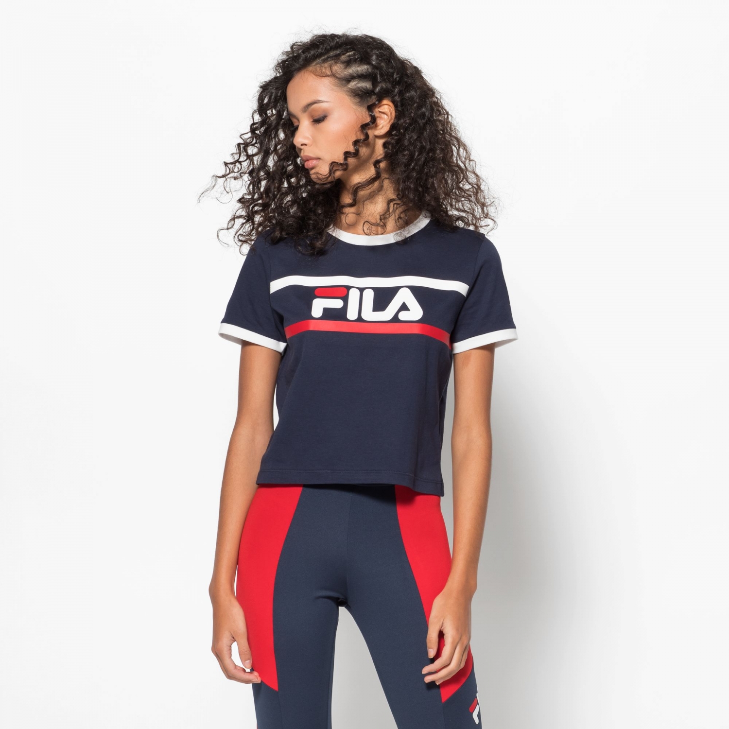 Fila Ashley Cropped Tee black-iris 