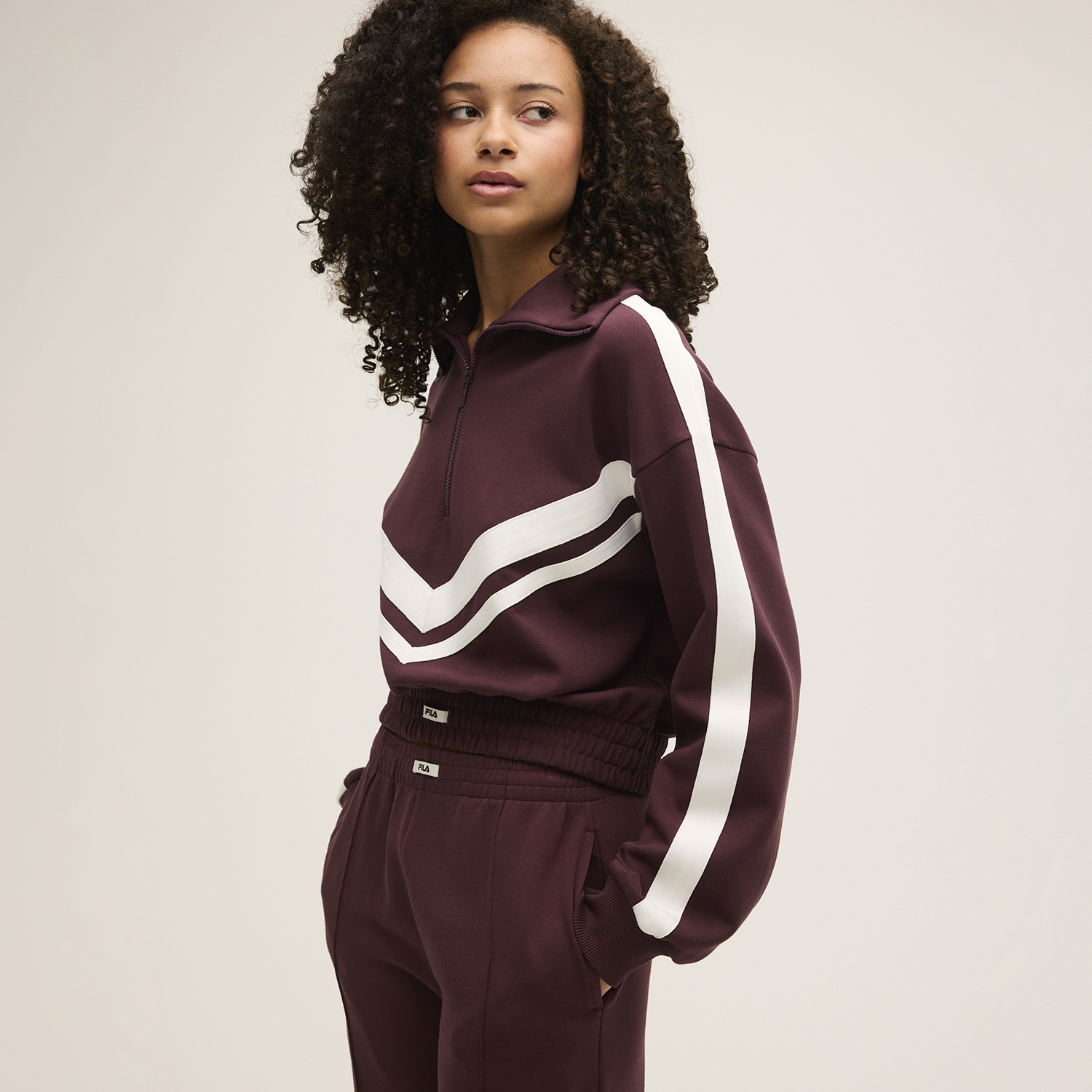 Fila AVIGNA  relaxed cropped half zip sweatshirt Bild 1