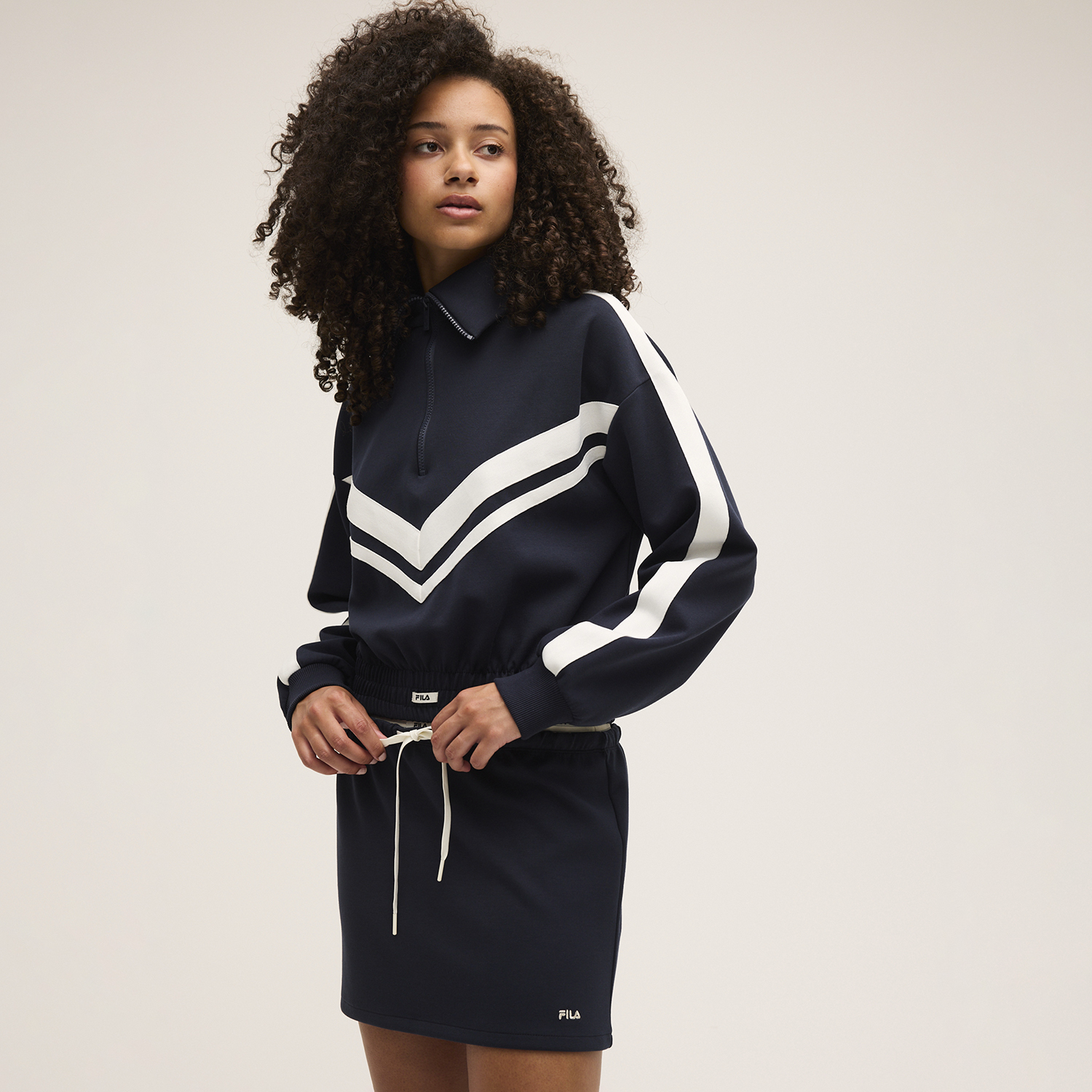 Fila AVIGNA  relaxed cropped half zip sweatshirt Bild 1