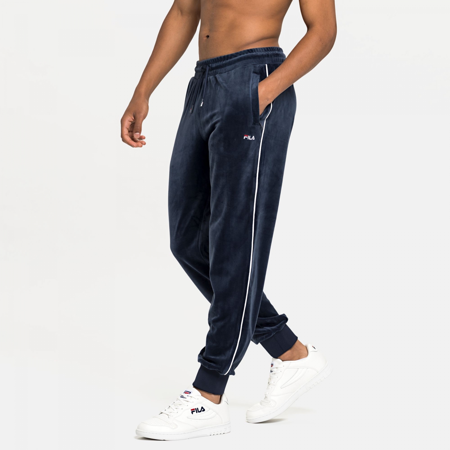 Fila Bary Velour Track Pant dark blue FILA Official