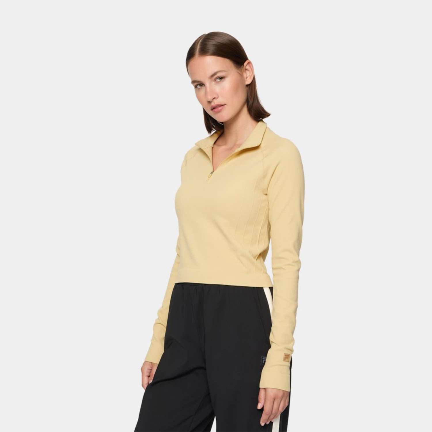 Fila BREAK POINT SEAMLESS QUARTER ZIP 1/4? ZIP LONG SLEEVE TOP Beige Bild 1