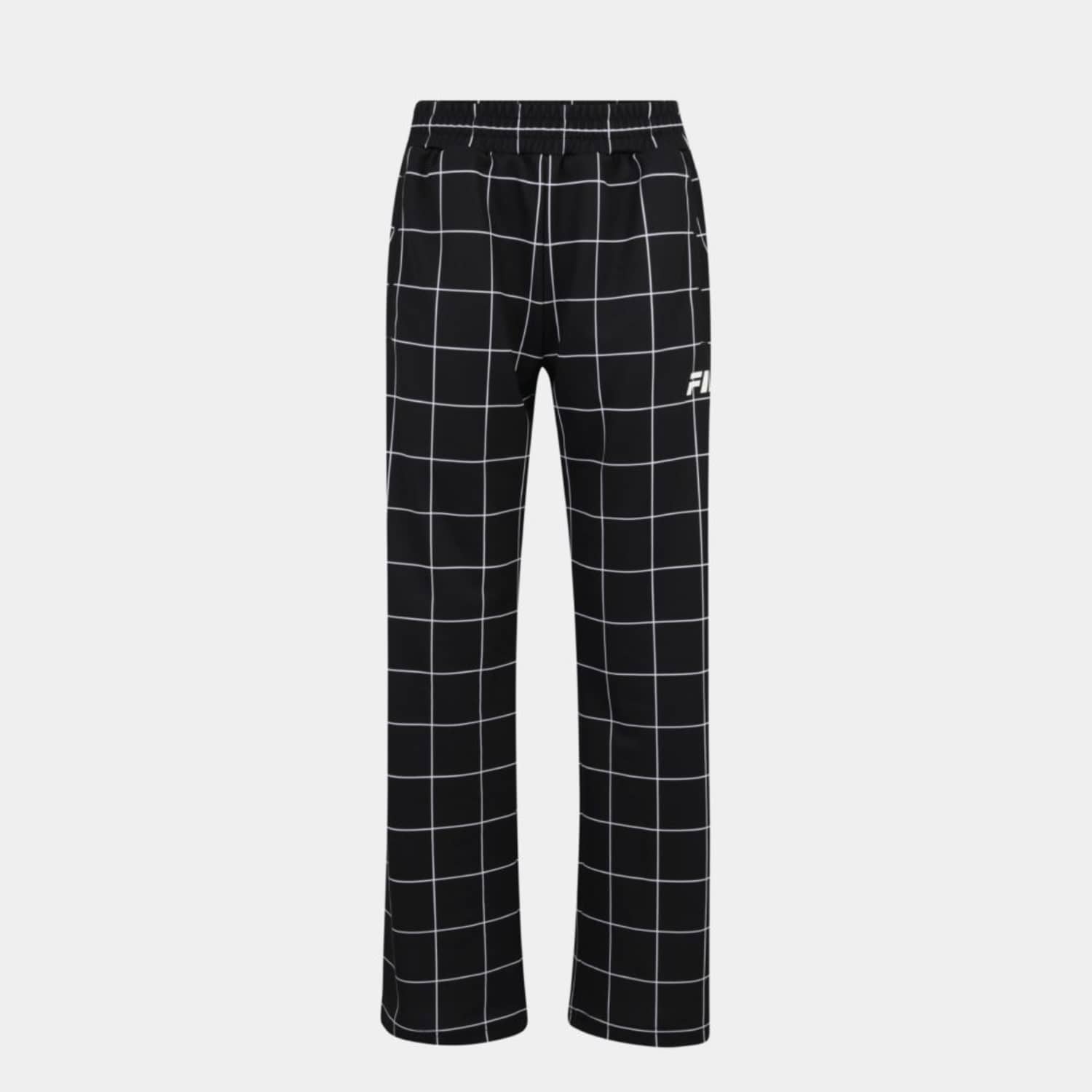 Fila Check allover print track pants black-white Bild 1