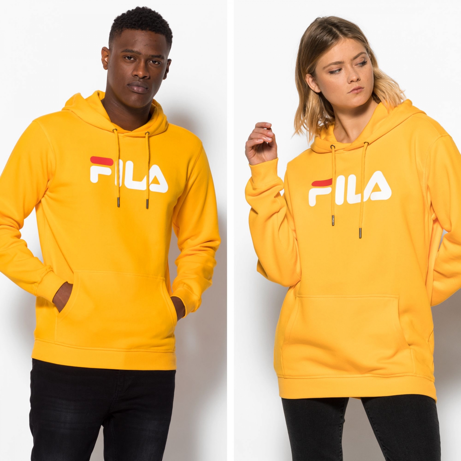 yellow fila hoodie women's