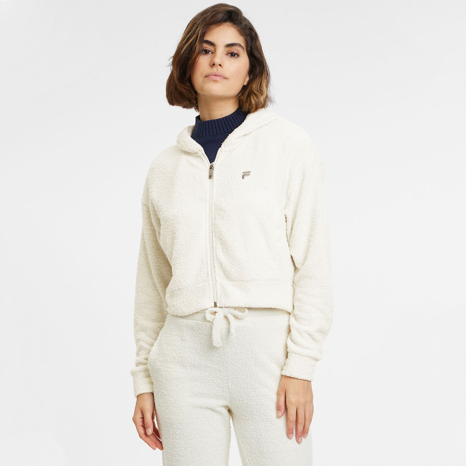 Fila yellow shop cropped hoodie