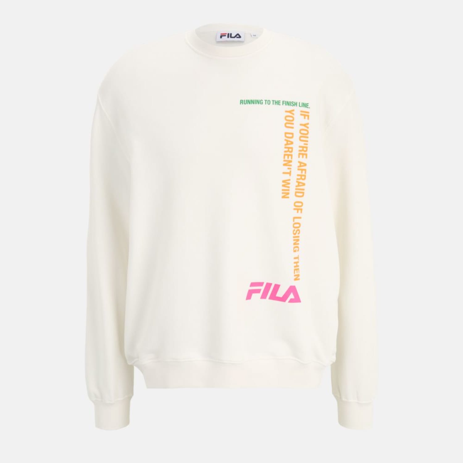 Fila Crewneck sweatshirt with multicolor transfer detail white Bild 1