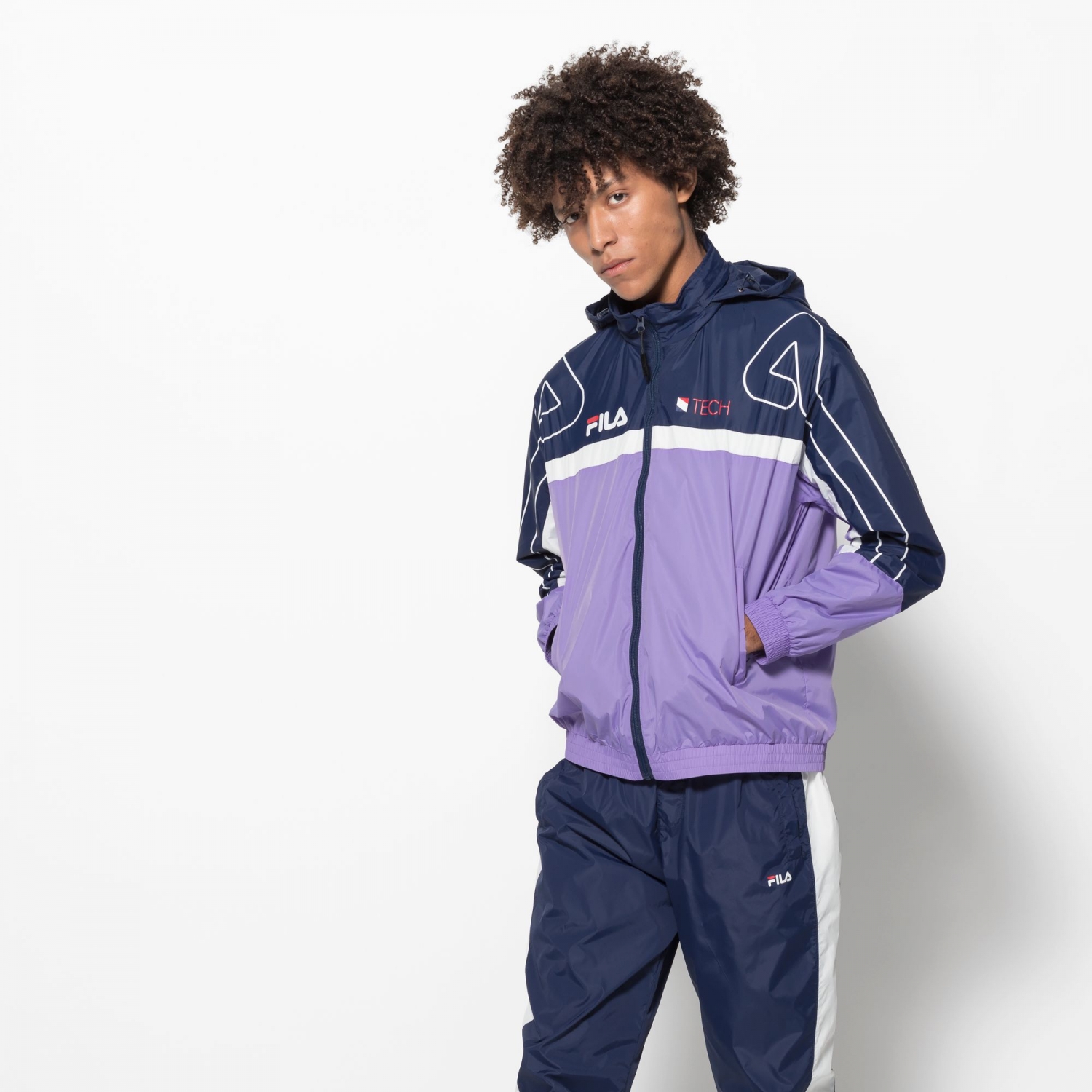 fila jumper red white and blue