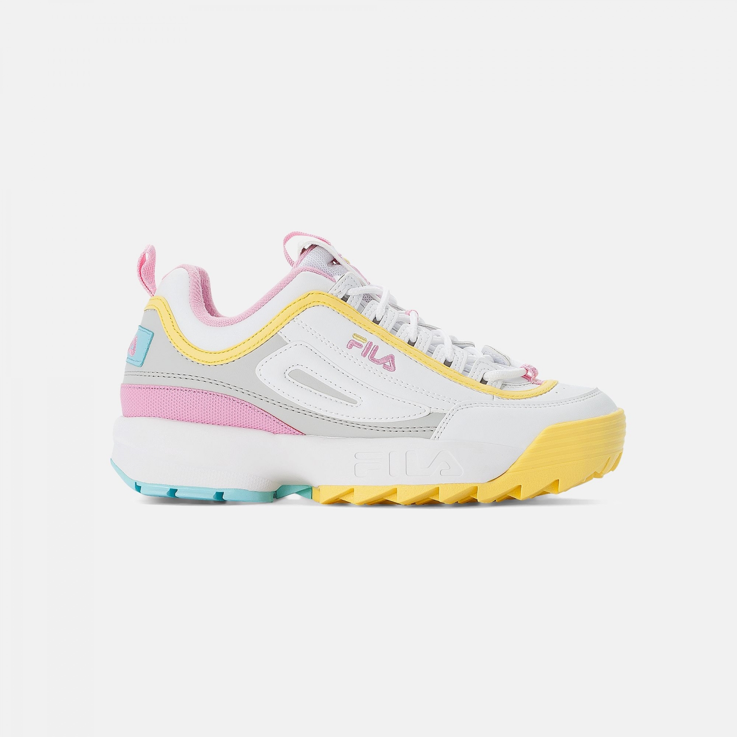 fila disruptor cb low white limelight