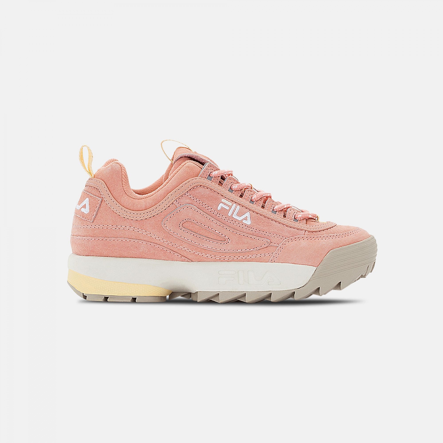 white salmon pink fila