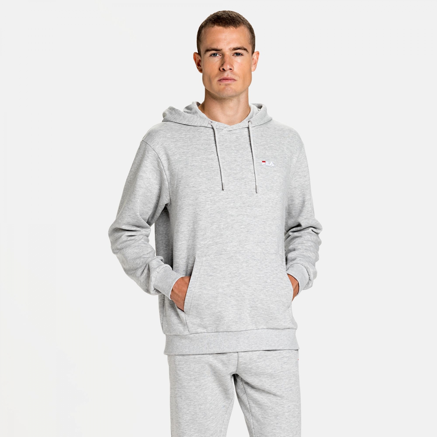 Fila Edison Hoody lightgrey melange lightgrey melange FILA