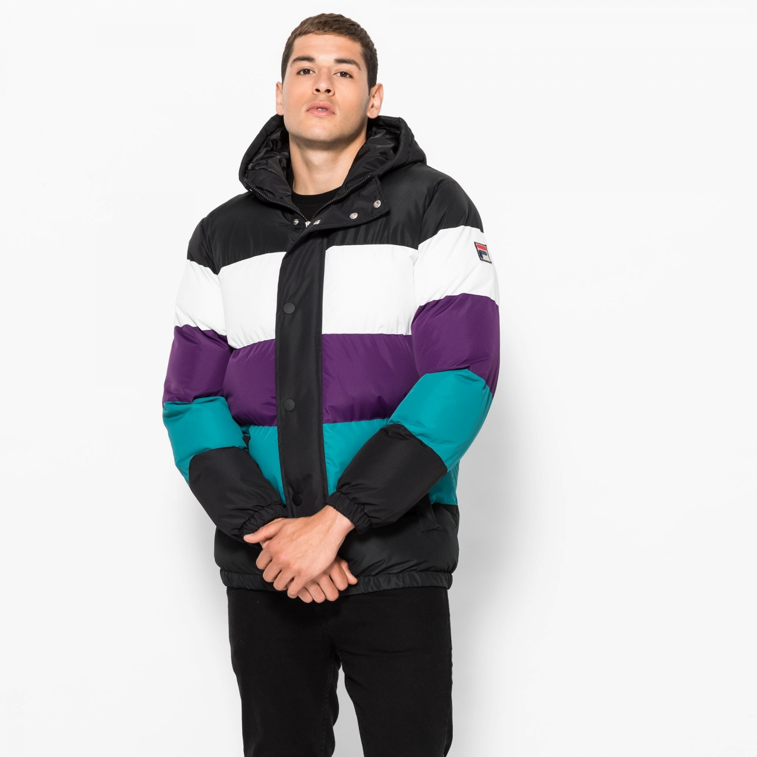 Fila Giovannie Vintage Colour Blocked Puffa Jacket Bild 1