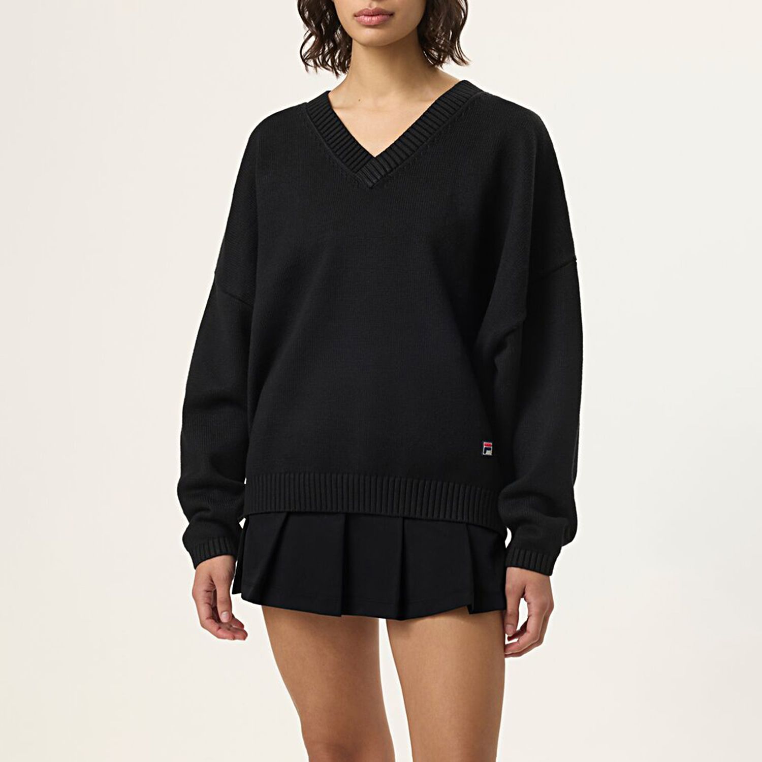 Fila HAILEY BIEBER KNIT SWEATER BLACK Bild 1