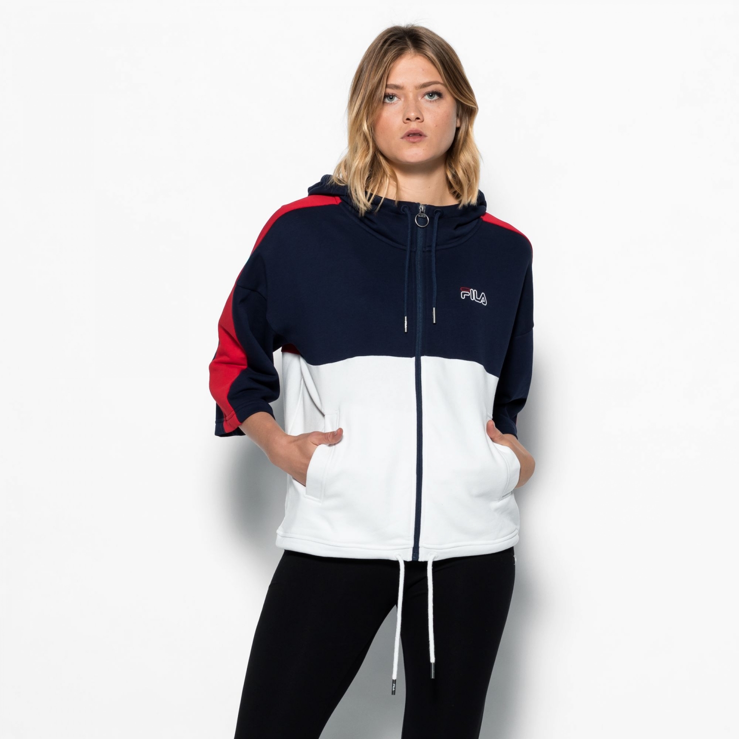 fila short sleeve hoodie