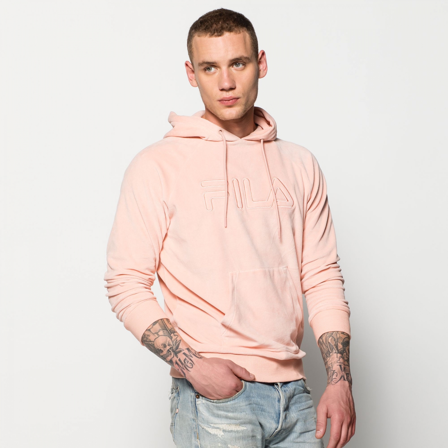 fila hoodie pink