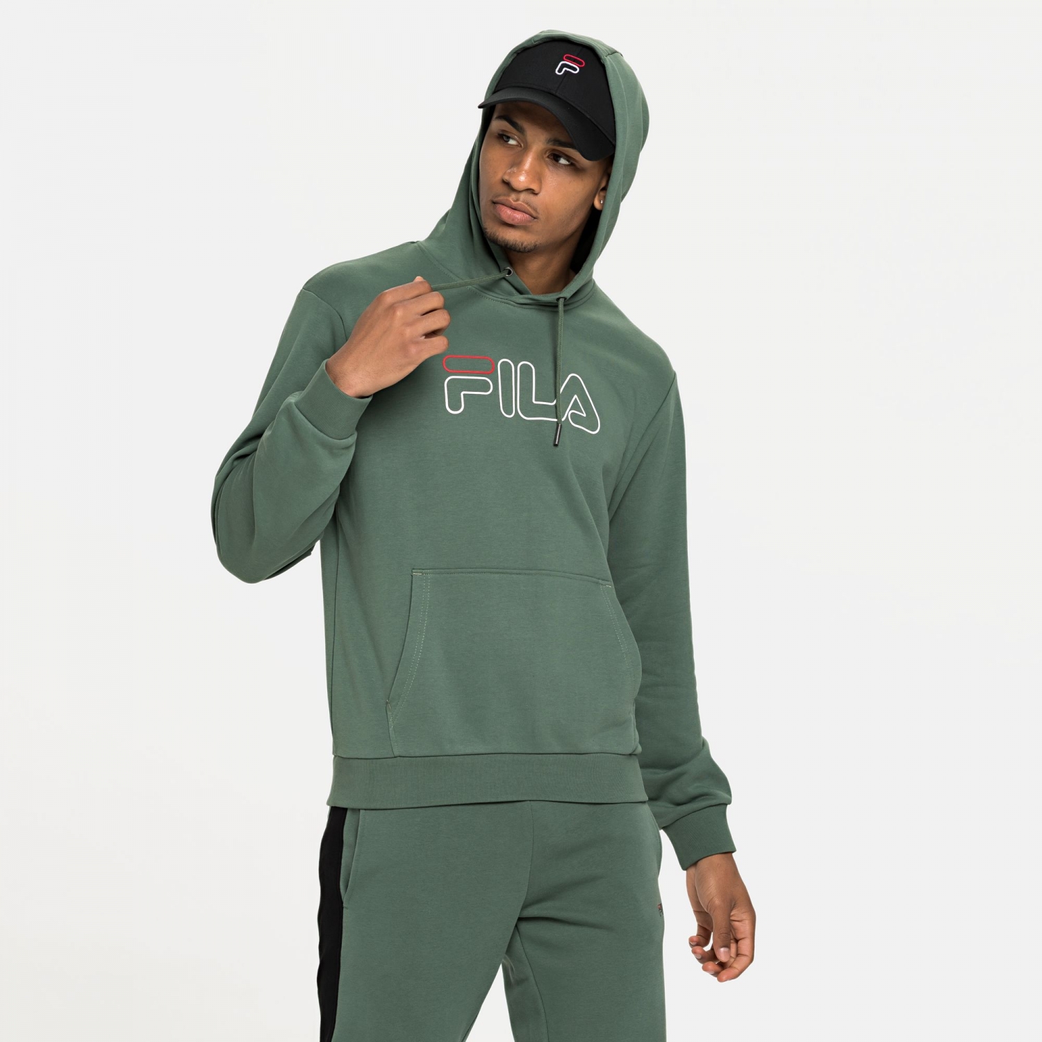 Green fila hoodie clearance