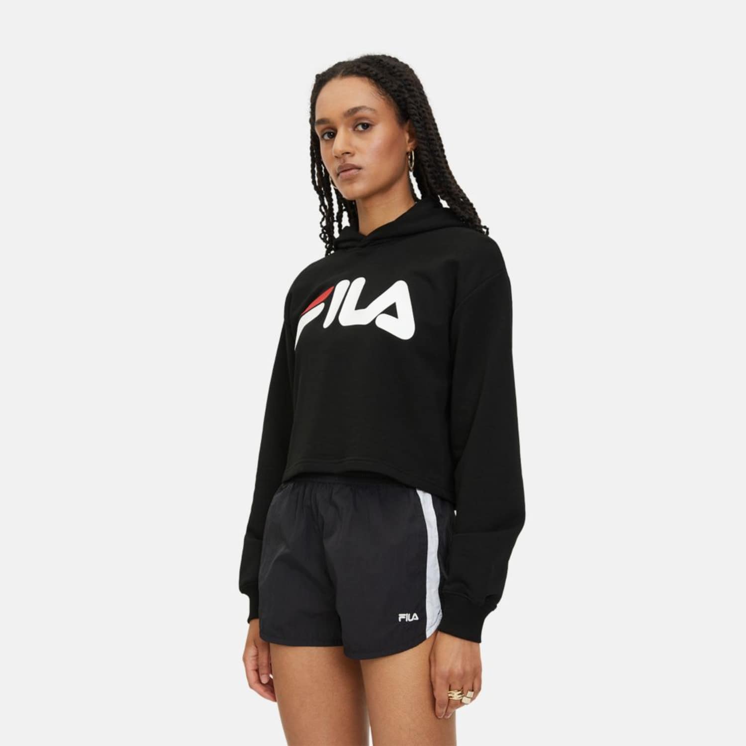 Fila LAFIA cropped logo hoody black Bild 1