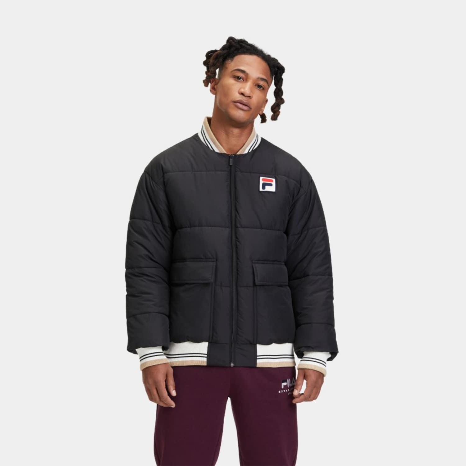 Fila LAIFS puffer bomber jacket black Bild 1