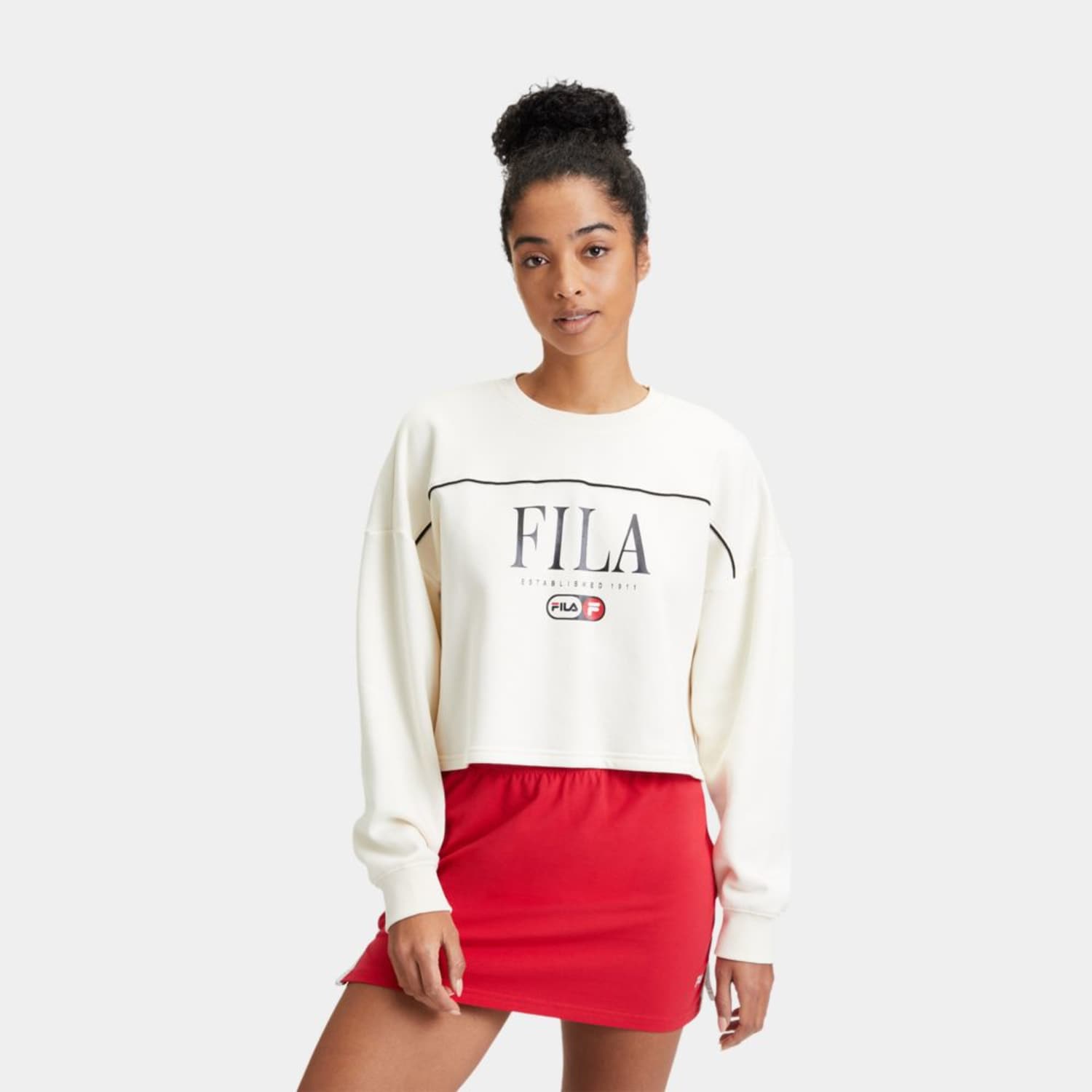 Fila LEWISTOWN crew sweat Antique White Bild 1