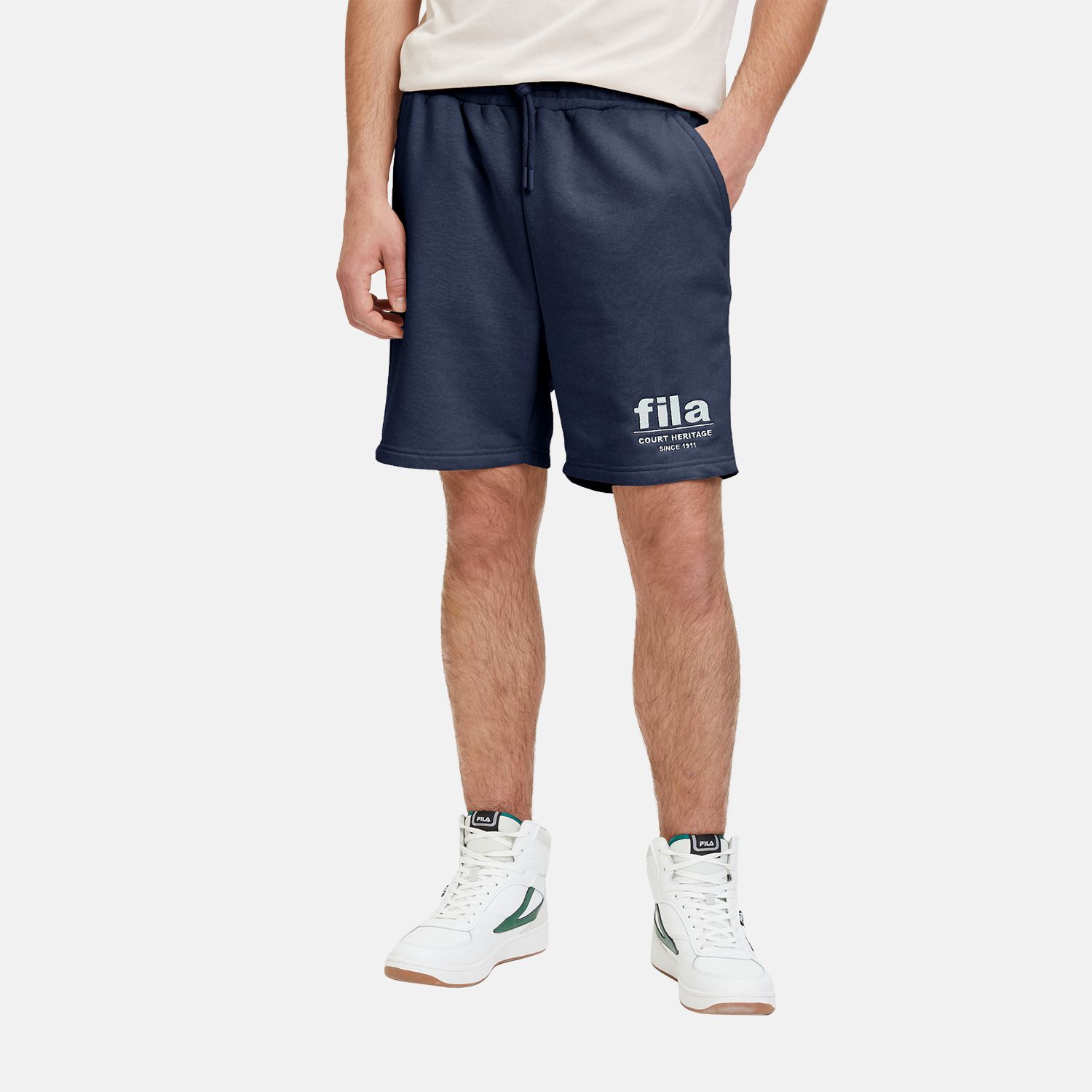 Fila LOUDI graphic sweat shorts black iris black iris FILA Official