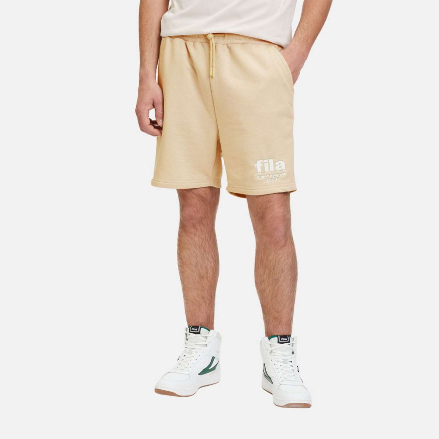 Fila LOUDI graphic sweat shorts french vanilla Bild 1