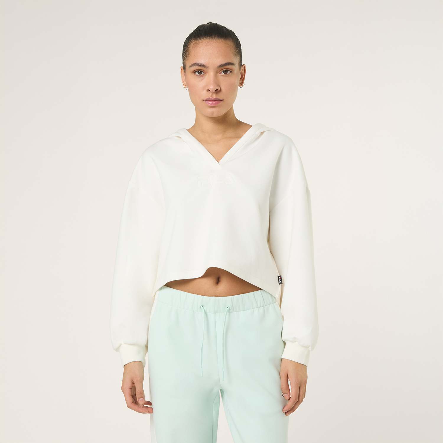 Fila MEZZANA loose cropped v-neck scuba hoodie Bild 1