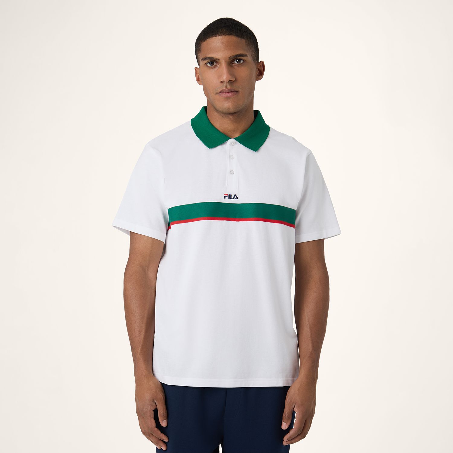 Fila SAGANO relaxed taped polo shirt Bild 1