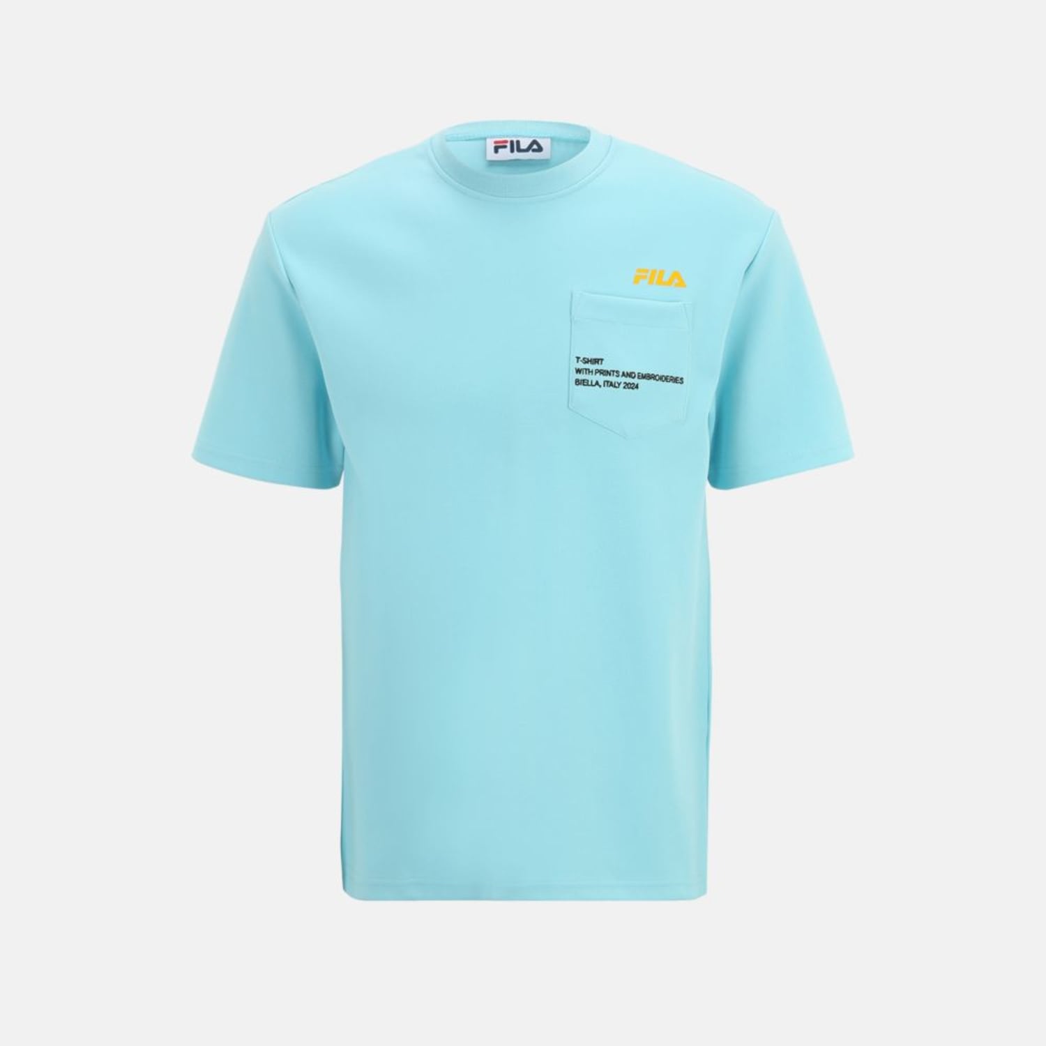 Fila Short sleeves t-shirt with chest pocket light blue Bild 1