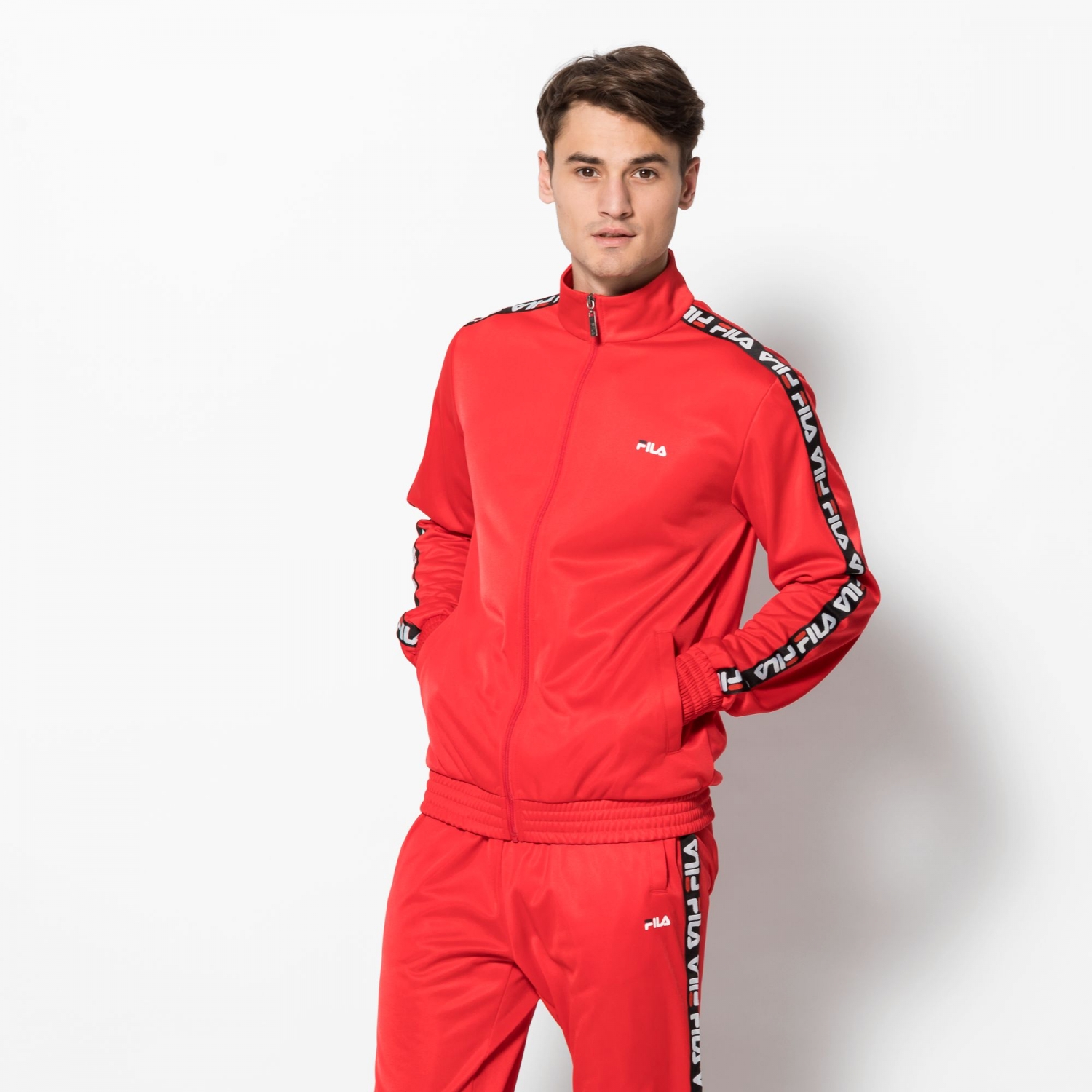 fila tape colour block woven track pants