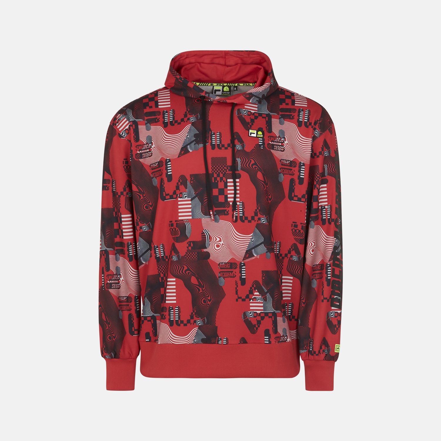Fila VR46 C5 Unisex Oversized Hoody AOP red FILA Official