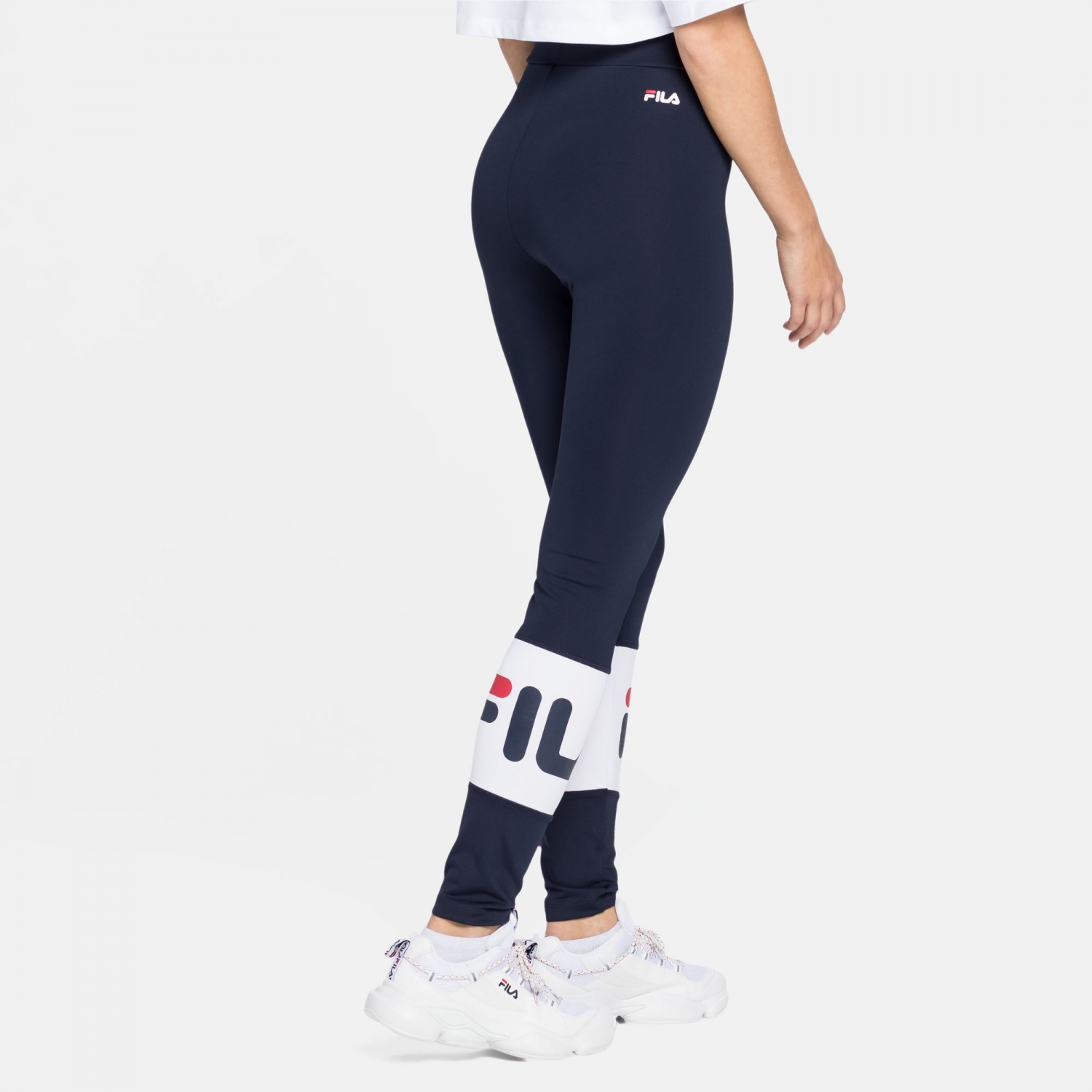 white fila leggings