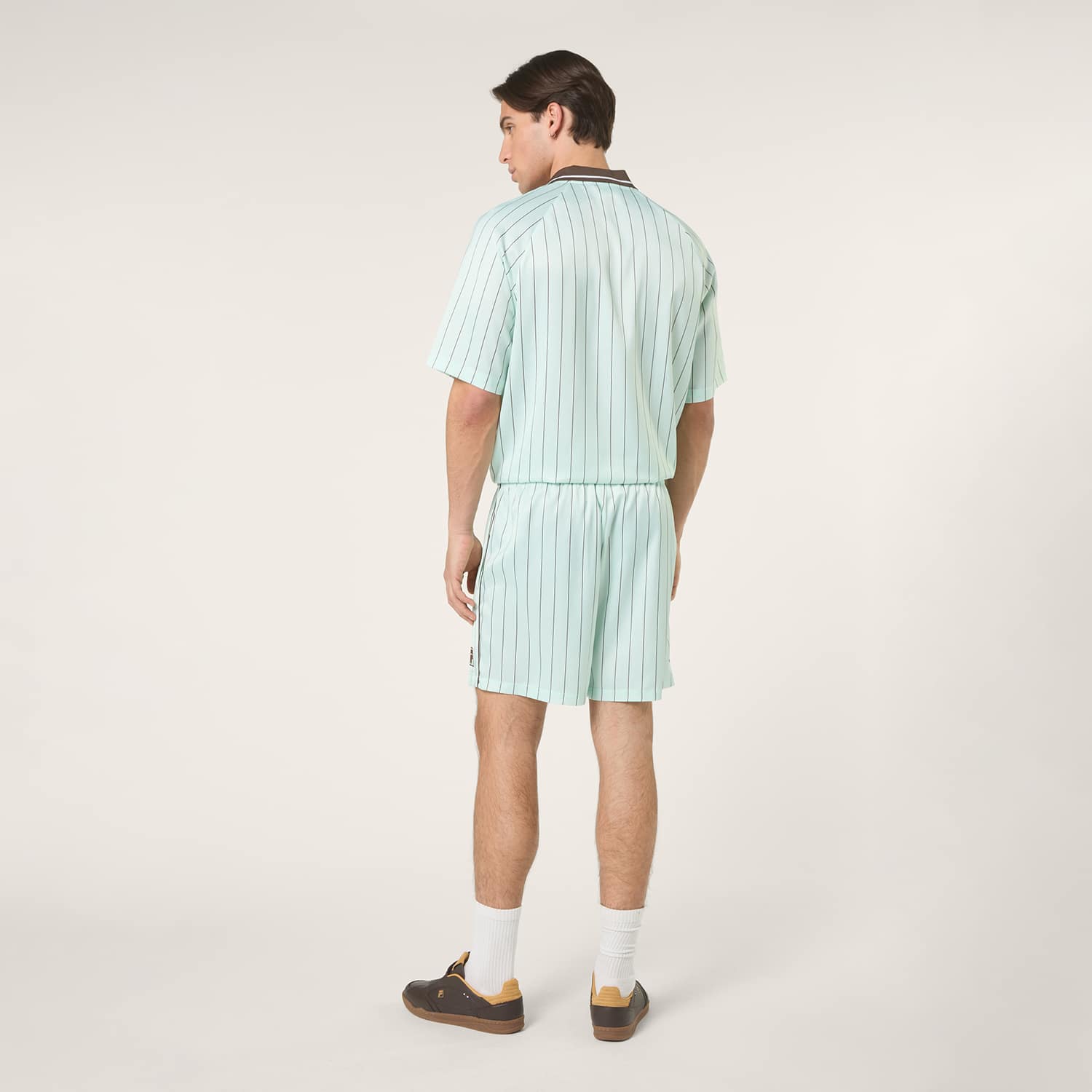 Fila COVERCIANO loose pinstriped satin shorts Bild 2