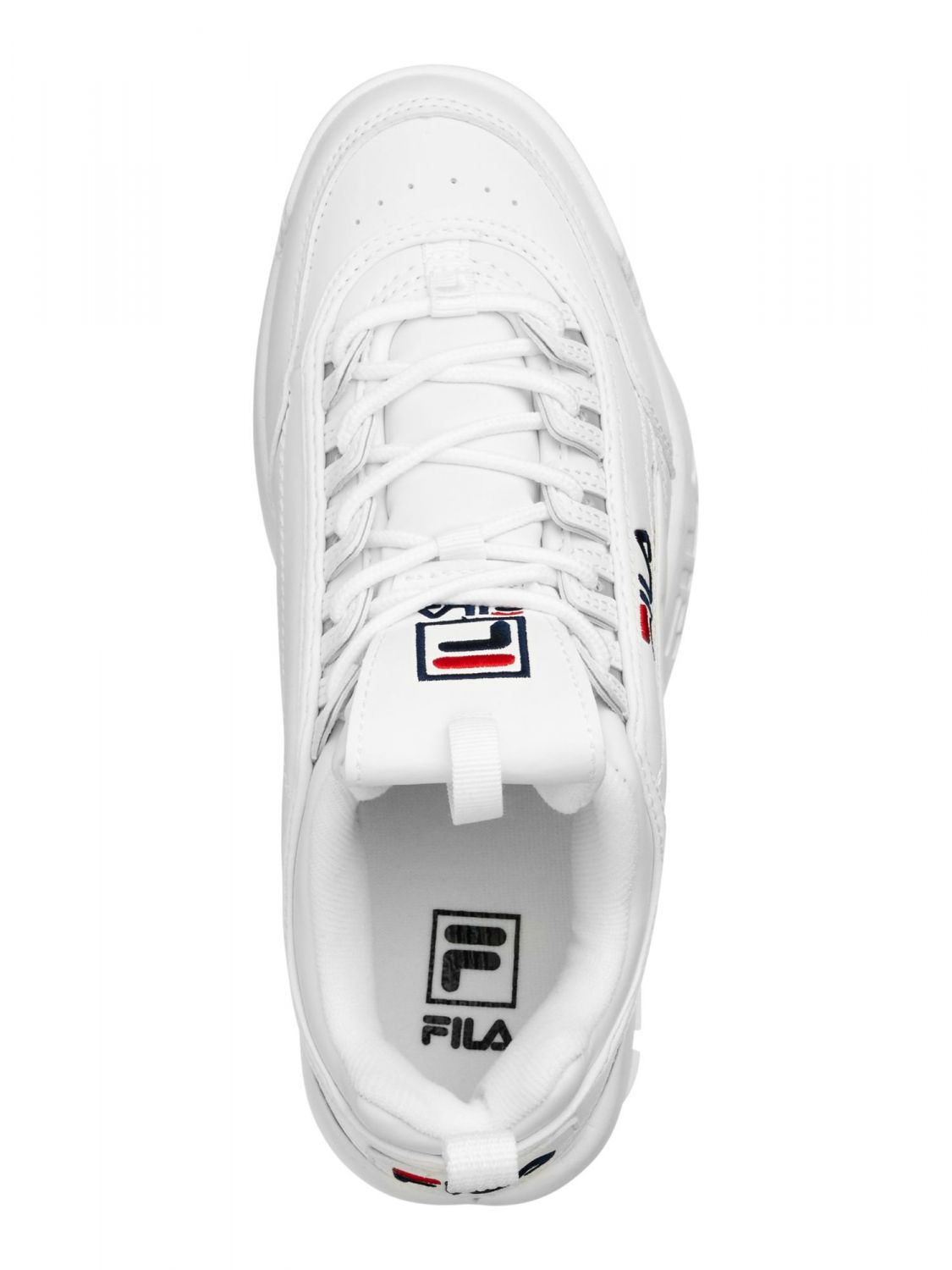 fila disruptor low wmn white