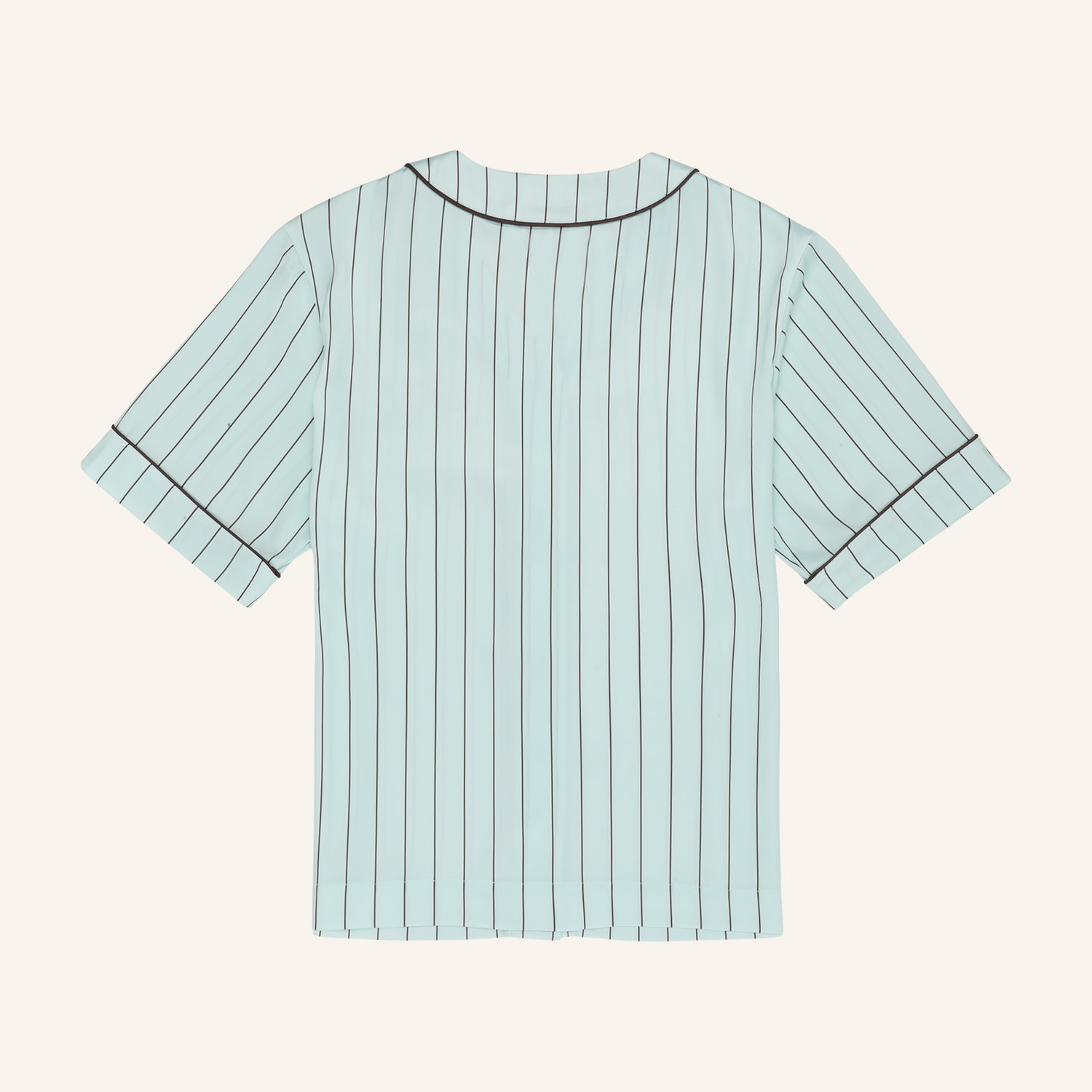 Fila FIESOLE boxy pinstriped satin baseball shirt Bild 2