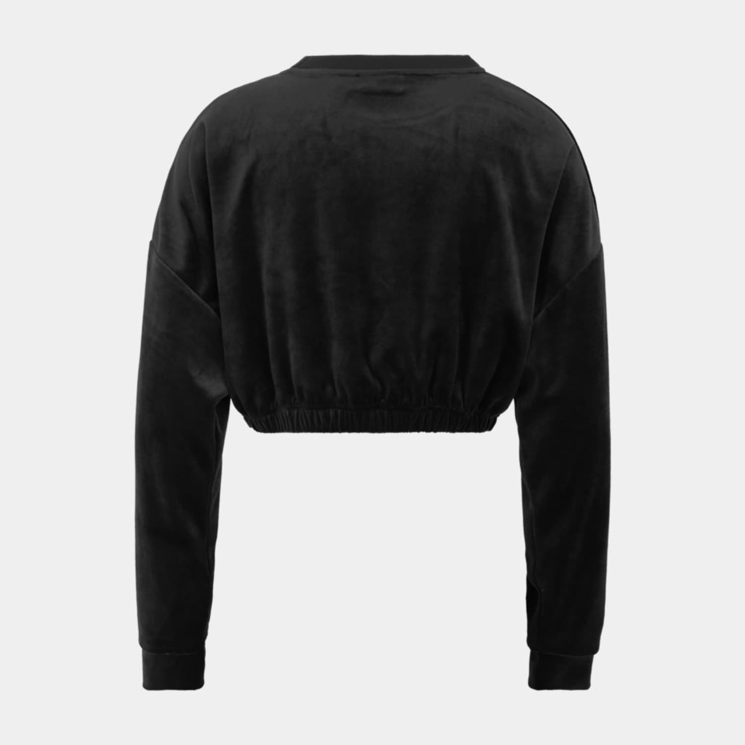 Fila LEVALA cropped velvet crew shirt Black Bild 2
