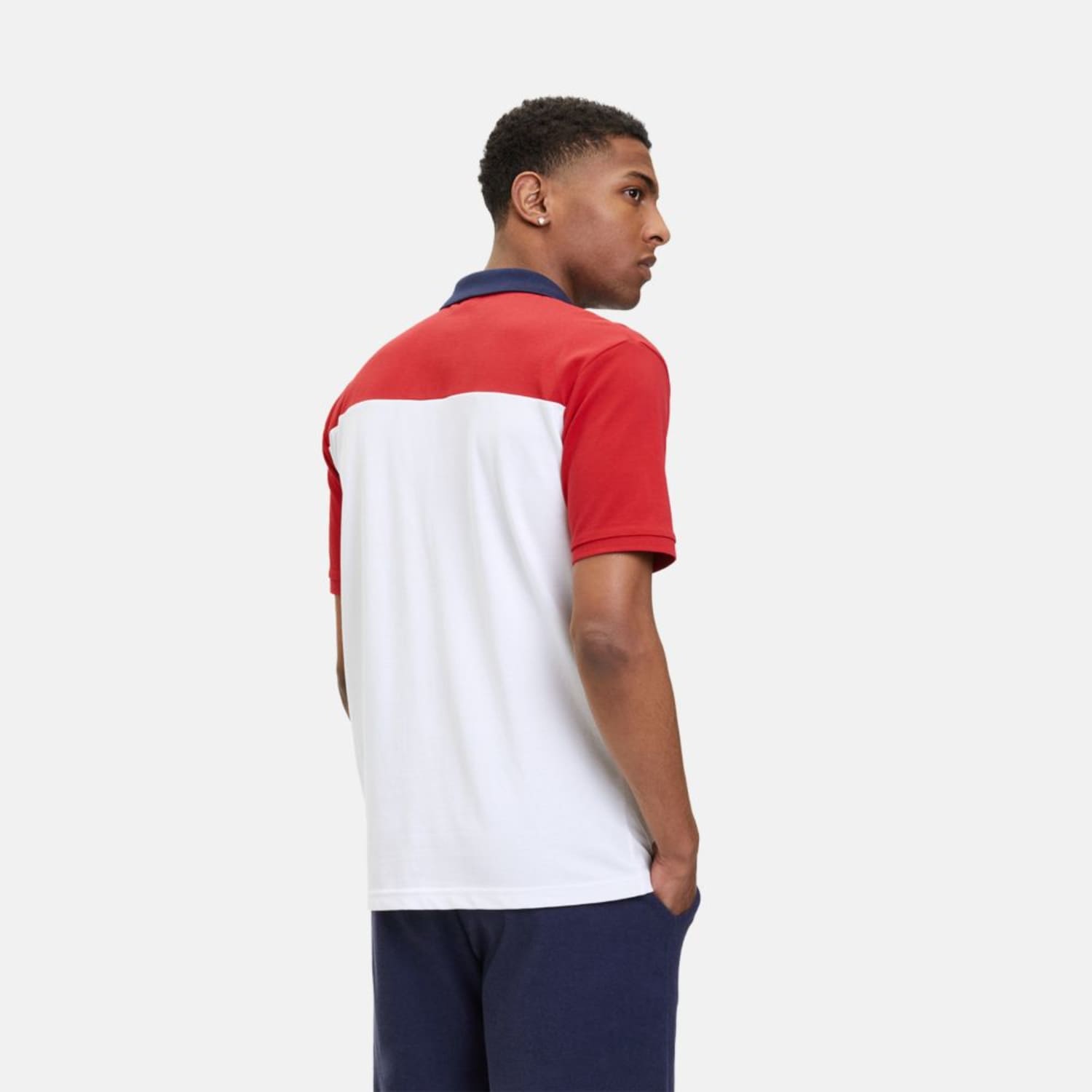 Fila LIANSHAN blocked polo shirt bright white-true red Bild 2