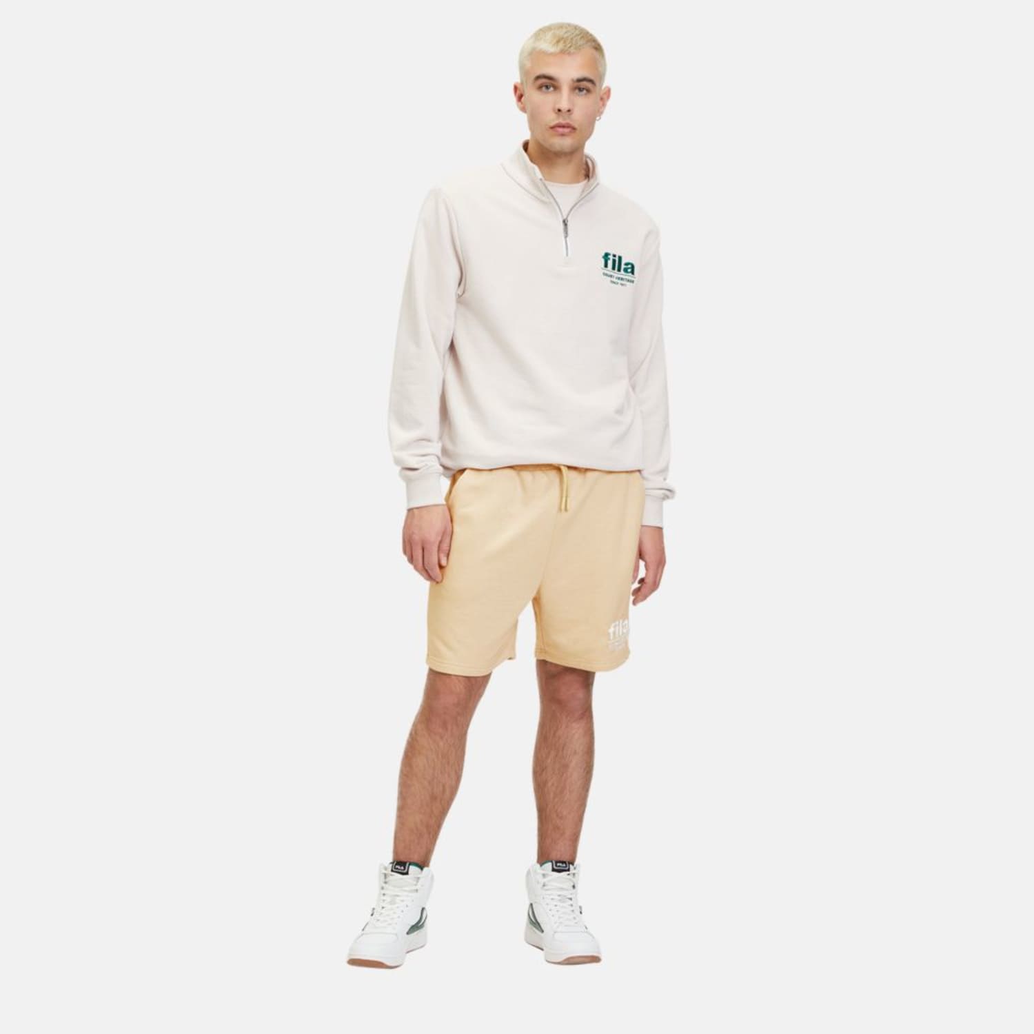 Fila LOUDI graphic sweat shorts french vanilla Bild 2