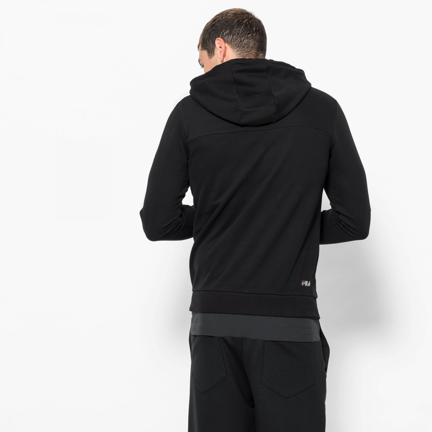 essentials linear pullover hoodie