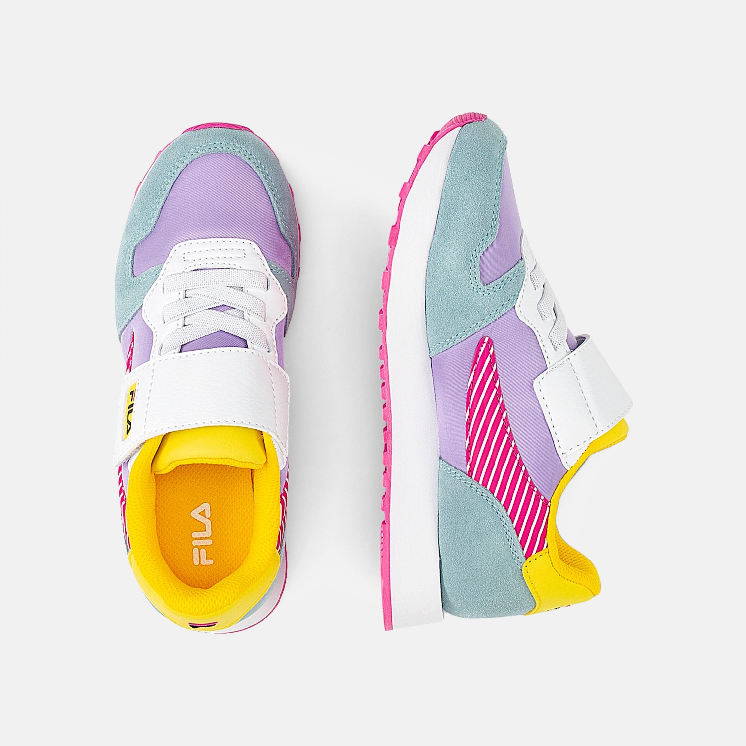 Fila Retroque Velcro Kids purple rose pink peacock . FILA Official