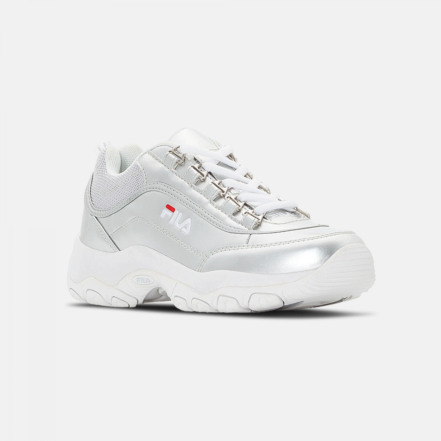 fila strada low white