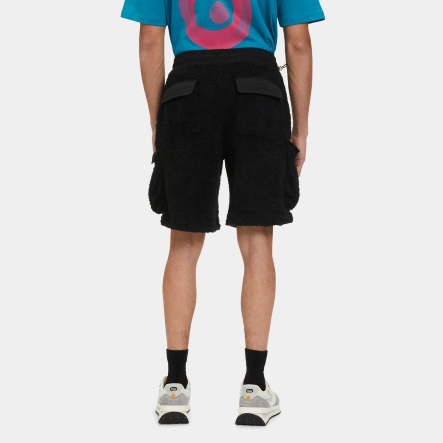 Fila Terry fabric cargo shorts with nylon insterts black Bild 2