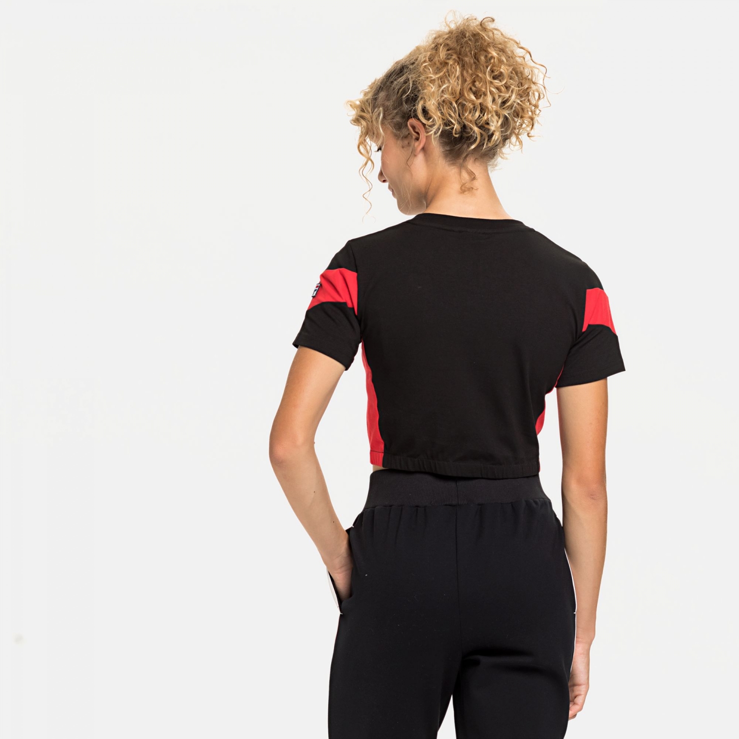 Fila Thamina Cropped Tee black-red-white Bild 2