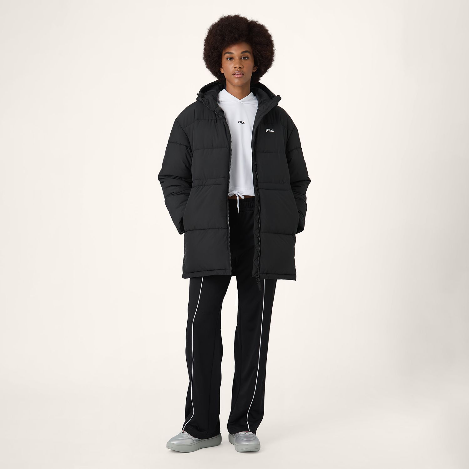 Fila ALBA relaxed mid hooded puffer jacket Bild 3