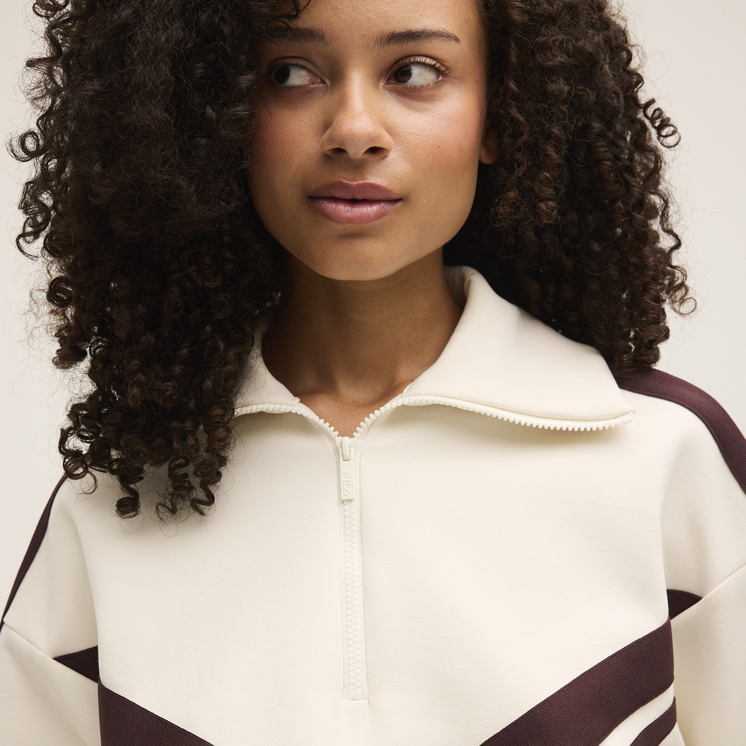 Fila AVIGNA  relaxed cropped half zip sweatshirt Bild 3
