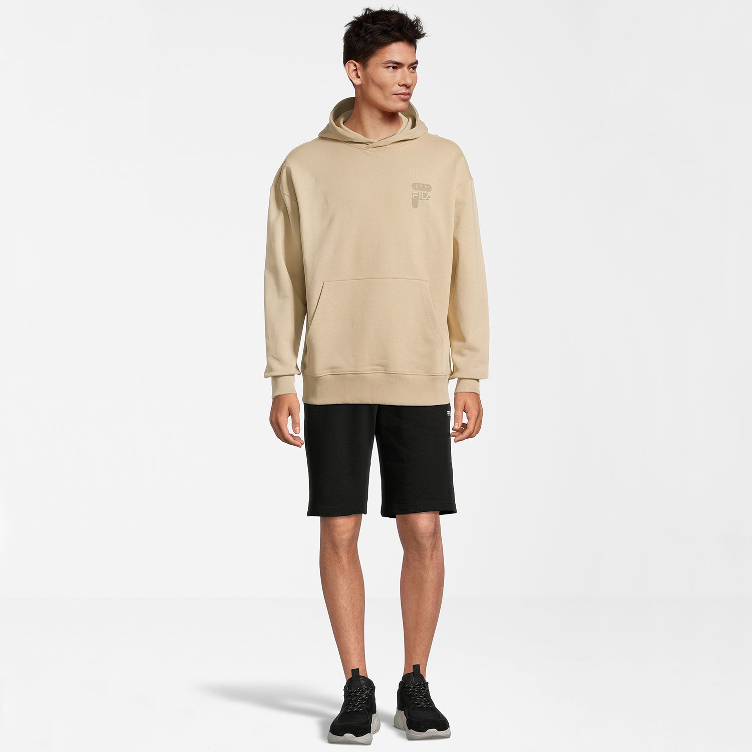 Fila Baar Oversized Sweat Hoodie fields of rye beige FILA Official