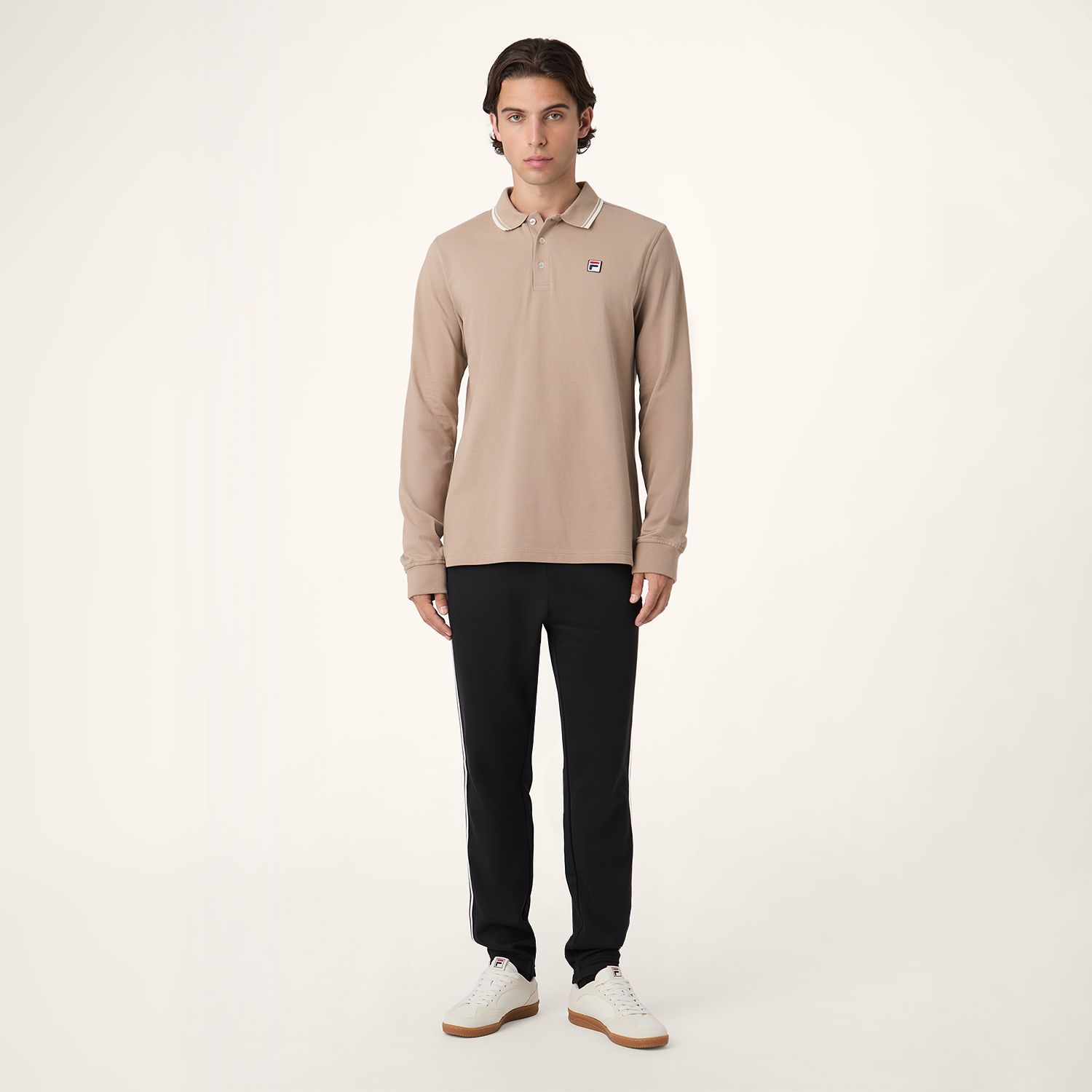 Fila BIELLA regular tipped long sleeve polo shirt Bild 3