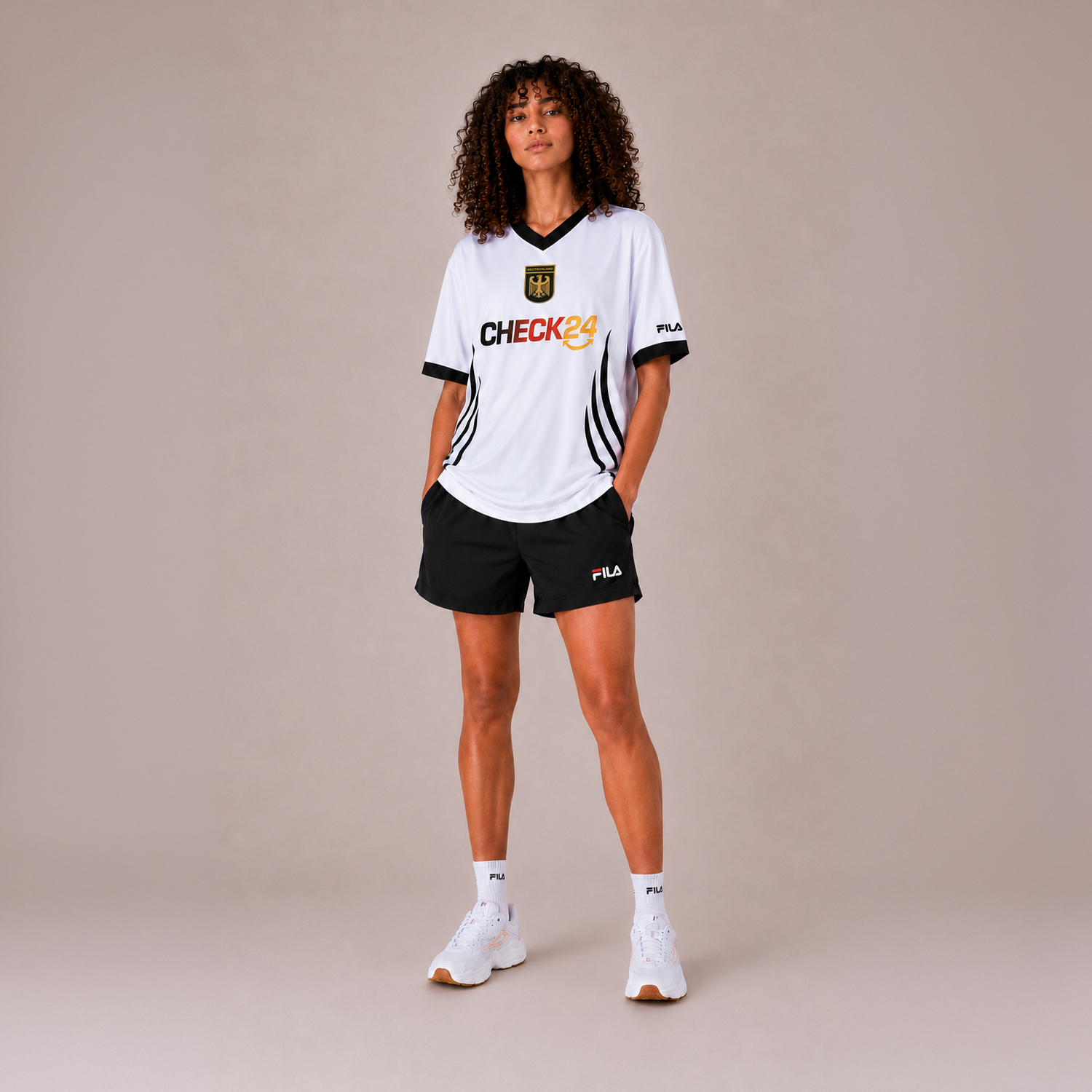 Fila CHECK24 WM Shirt V-Neck Spitz Bild 3