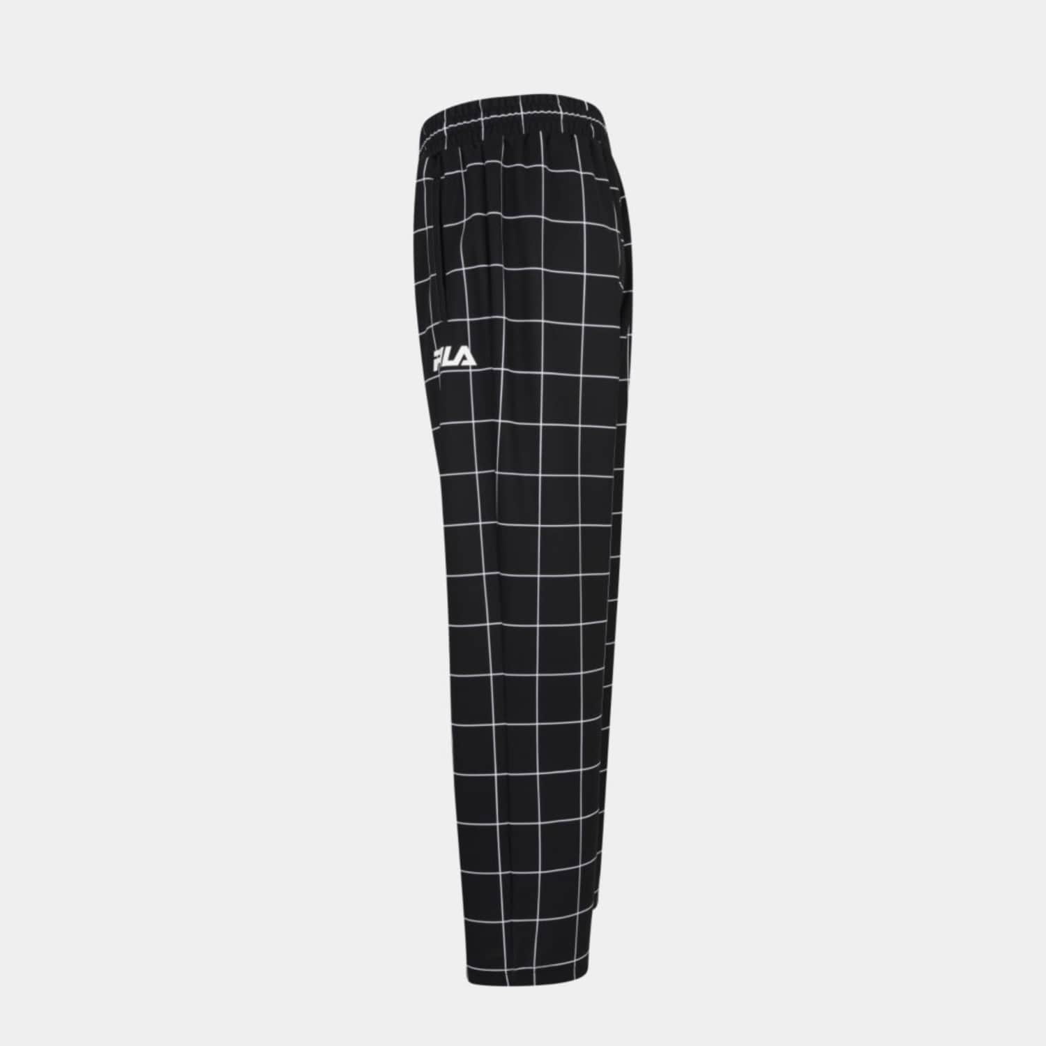 Fila Check allover print track pants black-white Bild 3