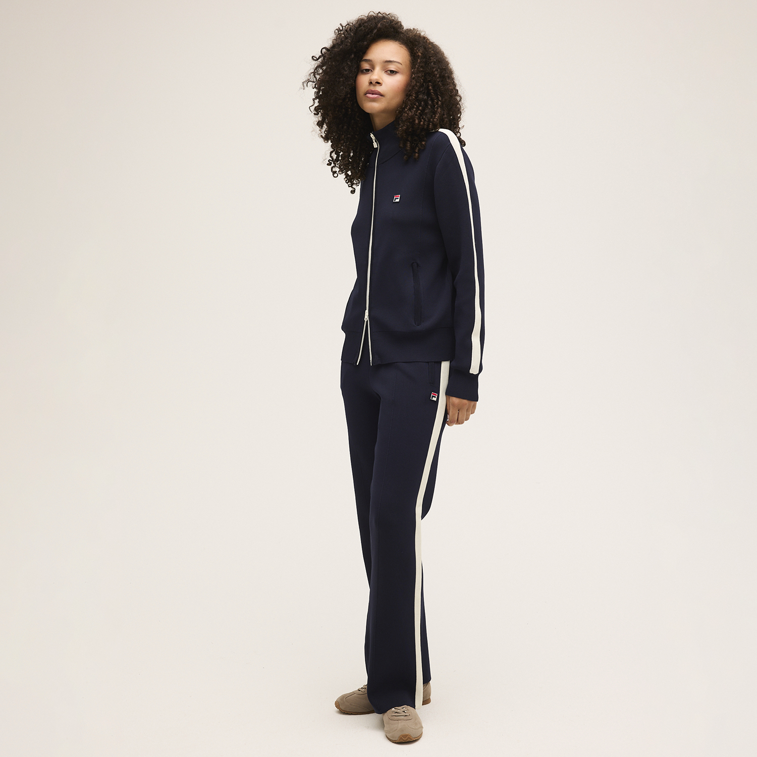 Fila CORTINA wide straight taped technical knit track pants Bild 3